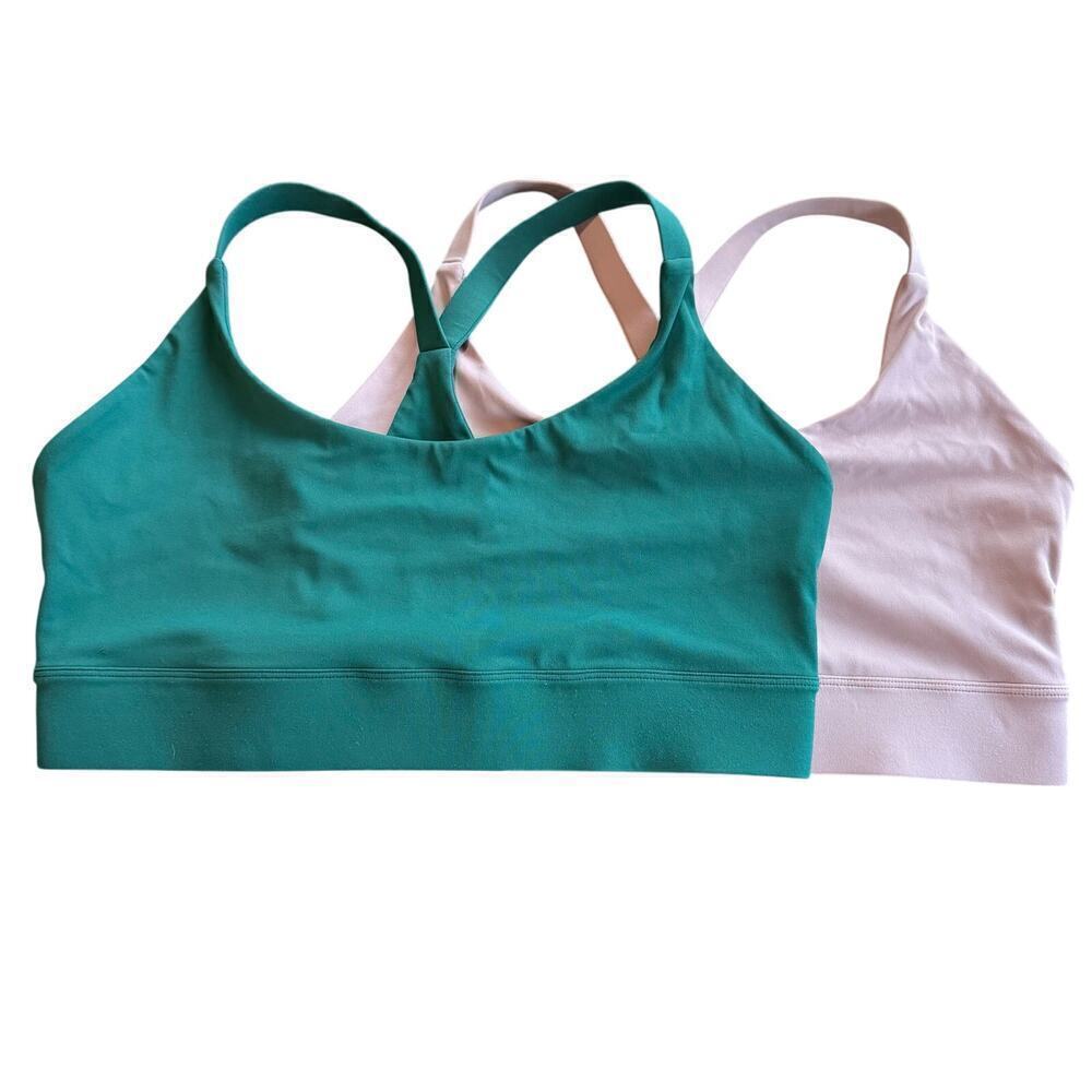 Lot of 2 ThirdLove Flex Seamless Racerback Sports Bra Mauve Green Size XL